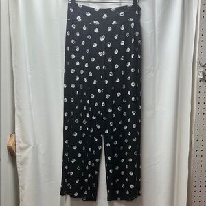 Clara Sunwoo Black White‎ Artsy Polkadot Wide Leg Pants- M